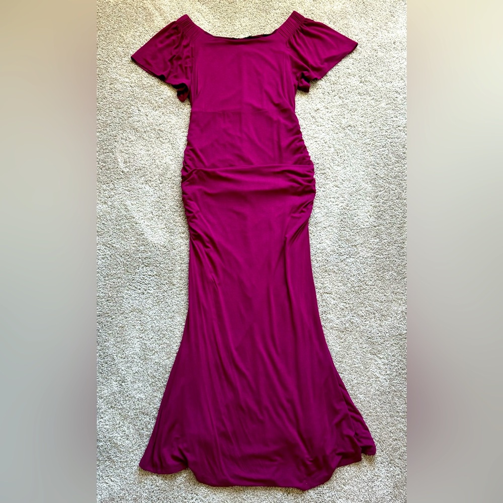 Kimi and Kai Abigail Off the Shoulder Maternity Dress Sz Small